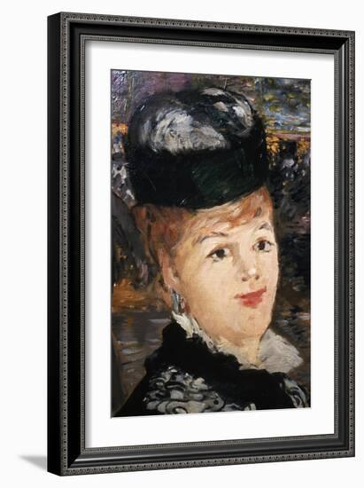 Detail Showing Woman's Face from Skating-Edouard Manet-Framed Giclee Print