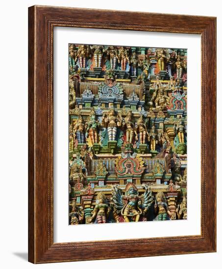 Detail, Sri Meenakshi Temple, Madurai, Tamil Nadu, India, Asia-Tuul-Framed Photographic Print