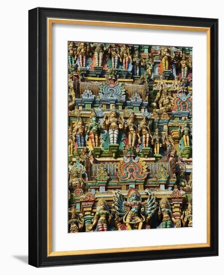 Detail, Sri Meenakshi Temple, Madurai, Tamil Nadu, India, Asia-Tuul-Framed Photographic Print