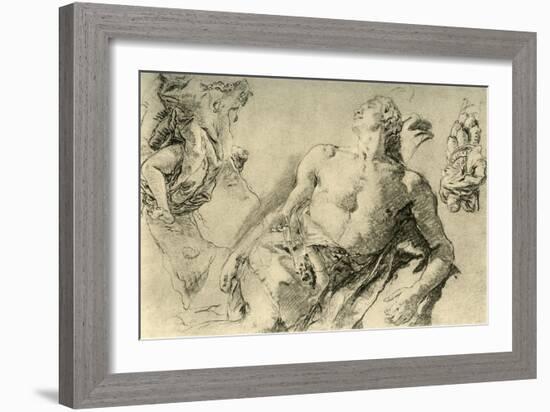 'Detail study for the Hyacinth in Bückeburg.', c1752, (1928)-Giovanni Battista Tiepolo-Framed Giclee Print