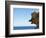 Detail view of rocks jutting out into the ocean-null-Framed Photographic Print