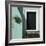 Detail: Window in Turquoise Wall-Mike Burton-Framed Photographic Print