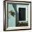 Detail: Window in Turquoise Wall-Mike Burton-Framed Photographic Print