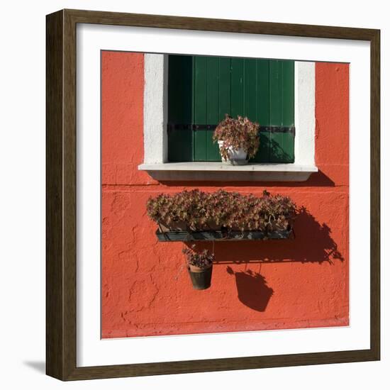 Detail: Window with Green Shutters-Mike Burton-Framed Photographic Print