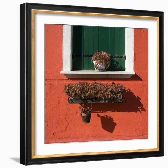 Detail: Window with Green Shutters-Mike Burton-Framed Photographic Print