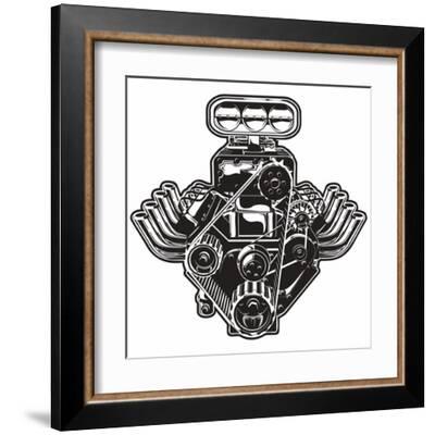 Detailed Cartoon Turbo Engine. Available Eps-8 Format Separated by Groups and Layers for Easy Edit' Art Print - Mechanik Detailed Cartoon Turbo Engine. Available Eps-8 Format Separated by Groups and Layers for Easy Edit' Art Print - Mechanik