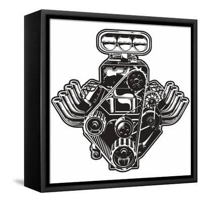 Detailed Cartoon Turbo Engine. Available Eps-8 Format Separated by Groups  and Layers for Easy Edit' Art Print - Mechanik 