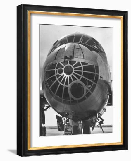 Detailed Close Up of Window of a B-36 Bomber Plane parked on Airfield at Sac's Carswell AF Base-Margaret Bourke-White-Framed Photographic Print