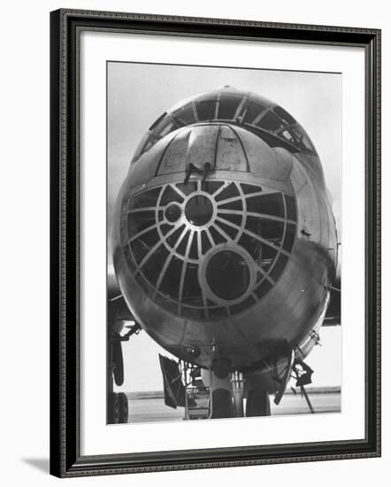 Detailed Close Up of Window of a B-36 Bomber Plane parked on Airfield at Sac's Carswell AF Base-Margaret Bourke-White-Framed Photographic Print