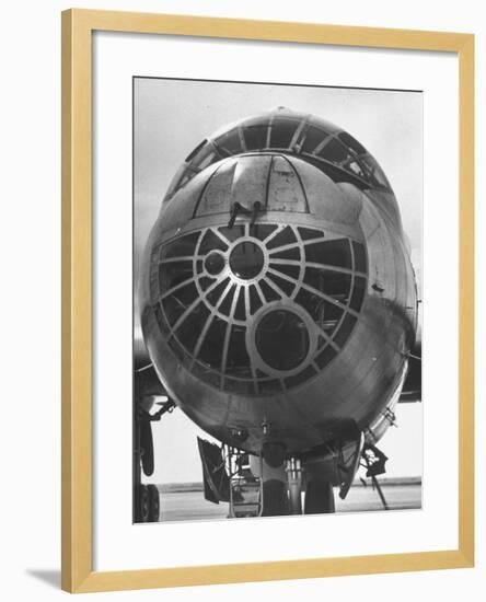 Detailed Close Up of Window of a B-36 Bomber Plane parked on Airfield at Sac's Carswell AF Base-Margaret Bourke-White-Framed Photographic Print