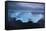 Detailed Image Of Iceberg On The Black Sand Beach, Under A Dramtic Sky At Jokulsarlon, Iceland-Joe Azure-Framed Stretched Canvas