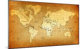 Detailed Old World Map-goliath-Mounted Art Print