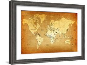 Detailed Old World Map-goliath-Framed Art Print