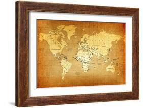 Detailed Old World Map-goliath-Framed Art Print