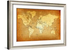 Detailed Old World Map-goliath-Framed Art Print