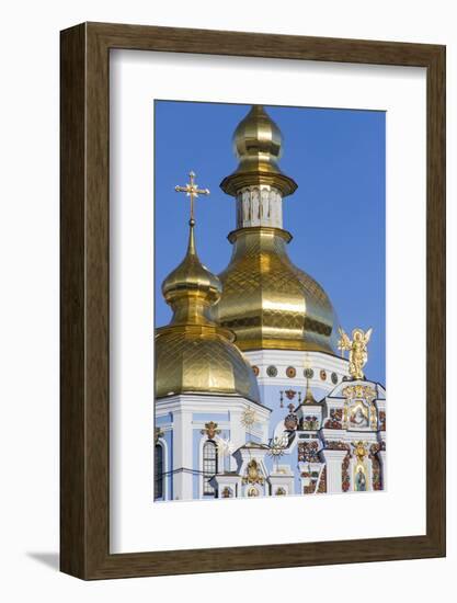 Detailed view of St. Michael's Golden-Domed Monastery, Kiev.-William Sutton-Framed Photographic Print