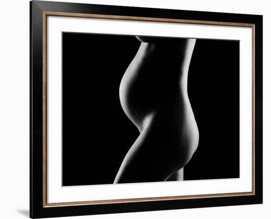 Details of a pregnant woman's body-null-Framed Photographic Print