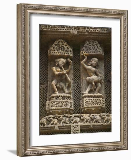 Details of Bas Relief of Orissa Dancers at Sun Temple, Konark, Orissa, India-Keren Su-Framed Photographic Print