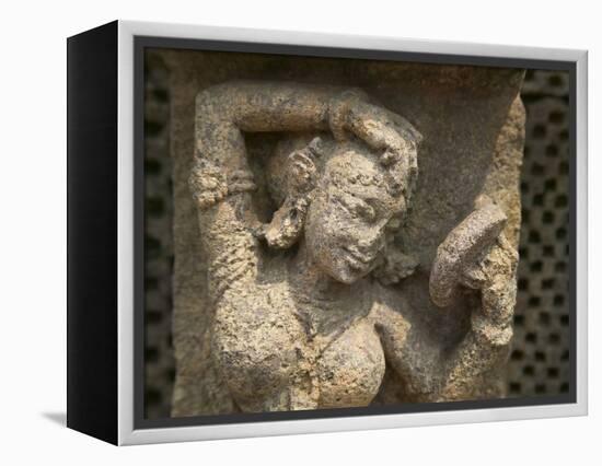 Details of Bas Relief of Orissa Dancers at Sun Temple, Konark, Orissa, India-Keren Su-Framed Premier Image Canvas