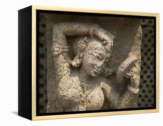 Details of Bas Relief of Orissa Dancers at Sun Temple, Konark, Orissa, India-Keren Su-Framed Premier Image Canvas