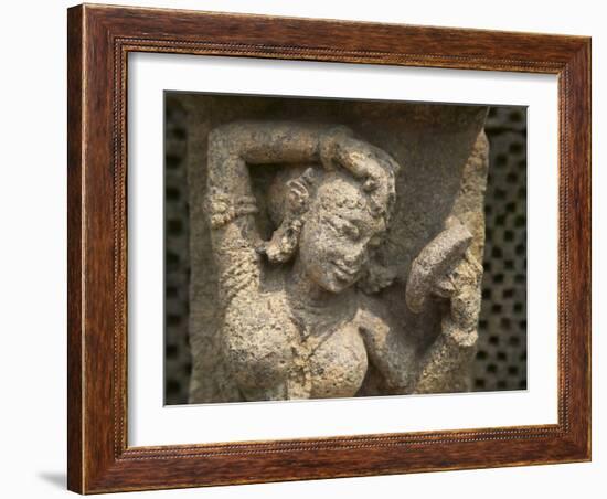 Details of Bas Relief of Orissa Dancers at Sun Temple, Konark, Orissa, India-Keren Su-Framed Photographic Print