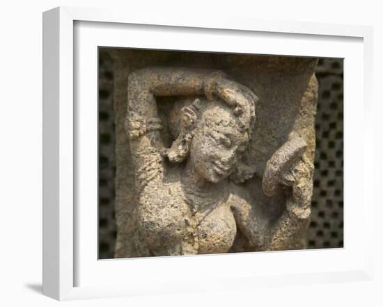 Details of Bas Relief of Orissa Dancers at Sun Temple, Konark, Orissa, India-Keren Su-Framed Photographic Print