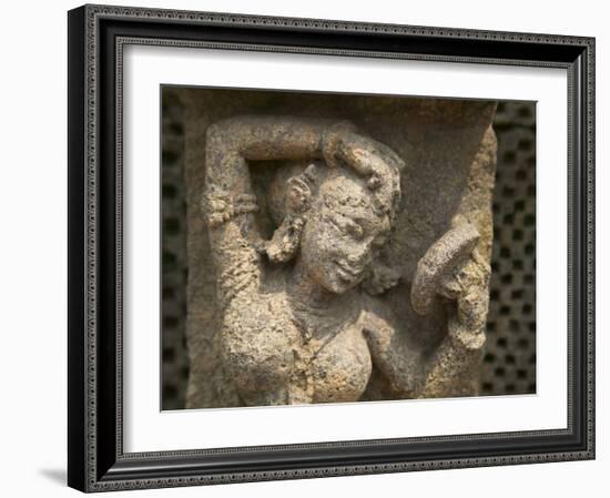 Details of Bas Relief of Orissa Dancers at Sun Temple, Konark, Orissa, India-Keren Su-Framed Photographic Print
