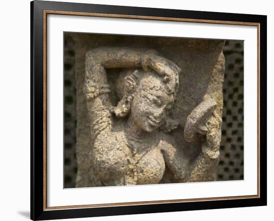 Details of Bas Relief of Orissa Dancers at Sun Temple, Konark, Orissa, India-Keren Su-Framed Photographic Print