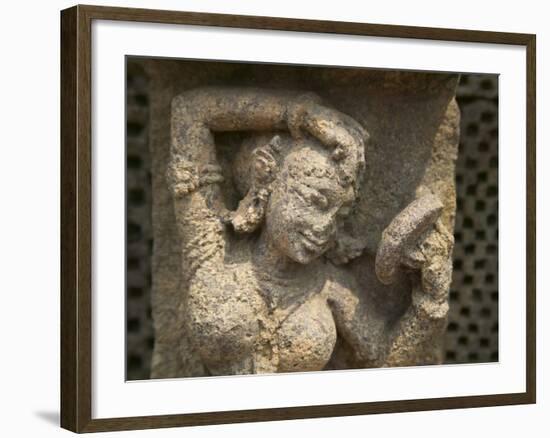 Details of Bas Relief of Orissa Dancers at Sun Temple, Konark, Orissa, India-Keren Su-Framed Photographic Print