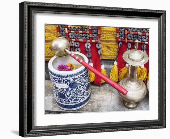 Details of family shrine, Denpasar, Bali, Indonesia, Southeast Asia, Asia-Melissa Kuhnell-Framed Photographic Print