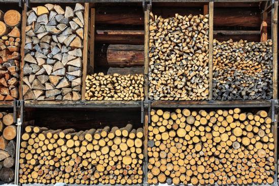 Details Of Firewood Stack Switzerland Europe Photographic Print