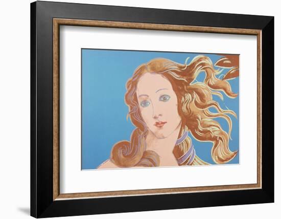 Details of Renaissance Paintings (Sandro Botticelli, Birth of Venus, 1482), 1984 (blue)-Andy Warhol-Framed Art Print