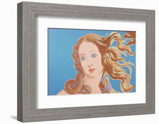 Details of Renaissance Paintings (Sandro Botticelli, Birth of Venus, 1482), 1984 (blue)-Andy Warhol-Framed Art Print