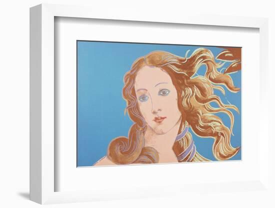 Details of Renaissance Paintings (Sandro Botticelli, Birth of Venus, 1482), 1984 (blue)-Andy Warhol-Framed Art Print