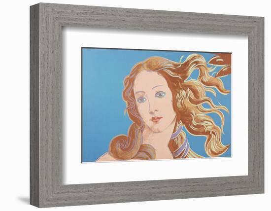 Details of Renaissance Paintings (Sandro Botticelli, Birth of Venus, 1482), 1984 (blue)-Andy Warhol-Framed Giclee Print