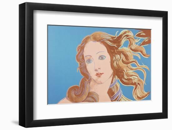 Details of Renaissance Paintings (Sandro Botticelli, Birth of Venus, 1482), 1984 (blue)-Andy Warhol-Framed Giclee Print