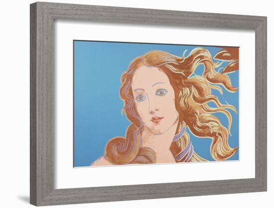 Details of Renaissance Paintings (Sandro Botticelli, Birth of Venus, 1482), 1984 (blue)-Andy Warhol-Framed Giclee Print