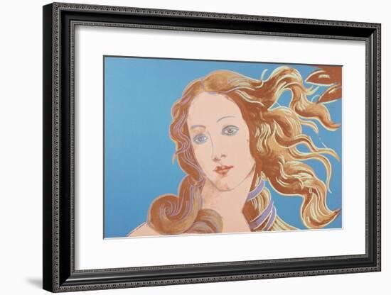 Details of Renaissance Paintings (Sandro Botticelli, Birth of Venus, 1482), 1984 (blue)-Andy Warhol-Framed Giclee Print