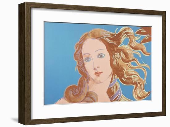 Details of Renaissance Paintings (Sandro Botticelli, Birth of Venus, 1482), 1984 (blue)-Andy Warhol-Framed Giclee Print