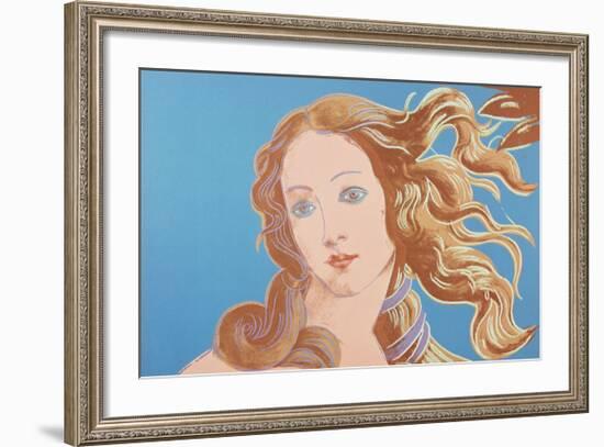 Details of Renaissance Paintings (Sandro Botticelli, Birth of Venus, 1482), 1984 (blue)-Andy Warhol-Framed Giclee Print