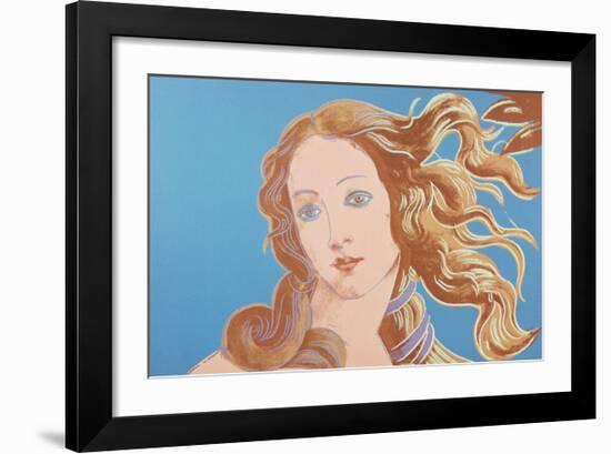 Details of Renaissance Paintings (Sandro Botticelli, Birth of Venus, 1482), 1984 (blue)-Andy Warhol-Framed Giclee Print