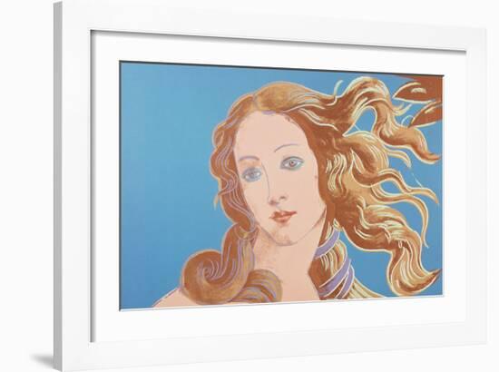 Details of Renaissance Paintings (Sandro Botticelli, Birth of Venus, 1482), 1984 (blue)-Andy Warhol-Framed Giclee Print