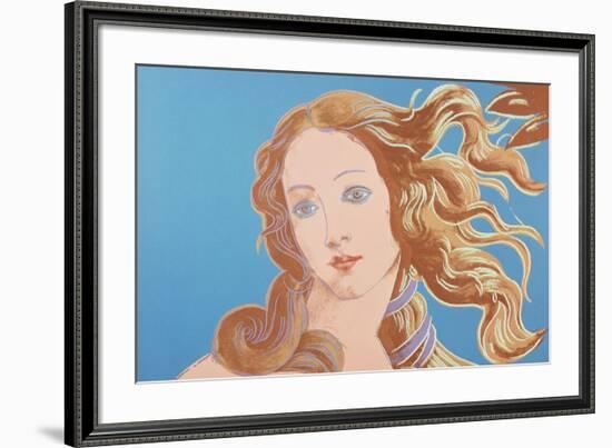 Details of Renaissance Paintings (Sandro Botticelli, Birth of Venus, 1482), 1984 (blue)-Andy Warhol-Framed Giclee Print