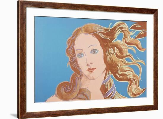 Details of Renaissance Paintings (Sandro Botticelli, Birth of Venus, 1482), 1984 (blue)-Andy Warhol-Framed Giclee Print