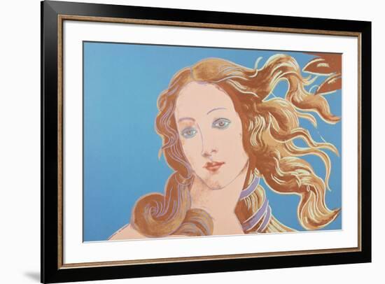 Details of Renaissance Paintings (Sandro Botticelli, Birth of Venus, 1482), 1984 (blue)-Andy Warhol-Framed Giclee Print