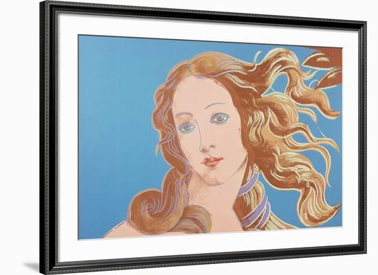 Details of Renaissance Paintings (Sandro Botticelli, Birth of Venus, 1482), 1984 (blue)-Andy Warhol-Framed Giclee Print