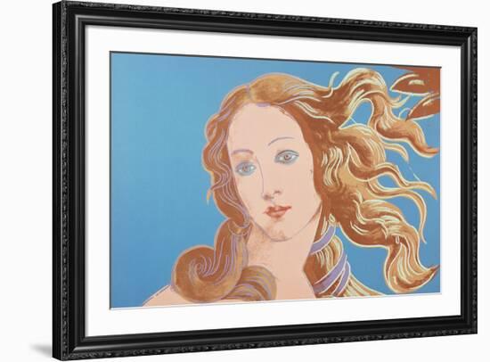 Details of Renaissance Paintings (Sandro Botticelli, Birth of Venus, 1482), 1984 (blue)-Andy Warhol-Framed Giclee Print