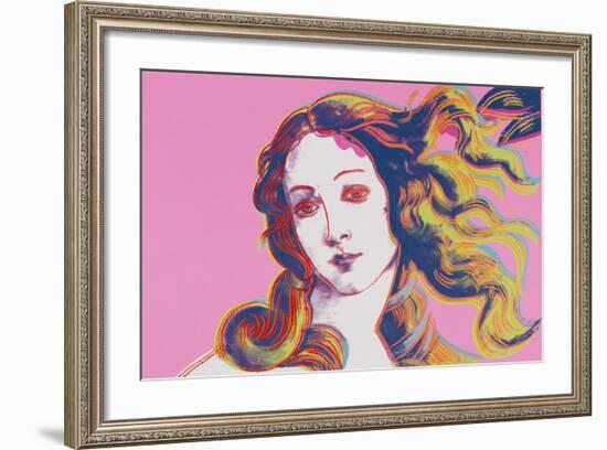 Details of Renaissance Paintings (Sandro Botticelli, Birth of Venus, 1482), 1984 (pink)-Andy Warhol-Framed Art Print