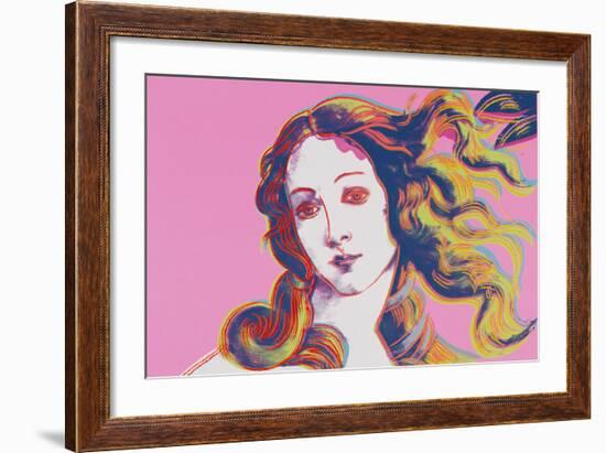 Details of Renaissance Paintings (Sandro Botticelli, Birth of Venus, 1482), 1984 (pink)-Andy Warhol-Framed Art Print