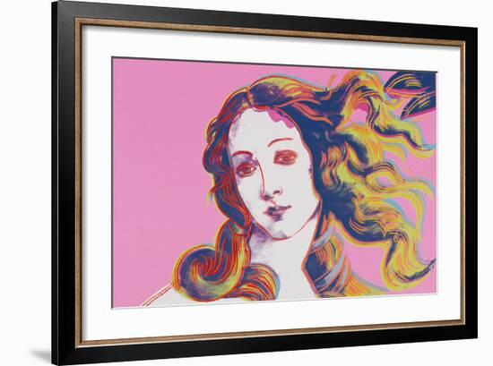 Details of Renaissance Paintings (Sandro Botticelli, Birth of Venus, 1482), 1984 (pink)-Andy Warhol-Framed Art Print